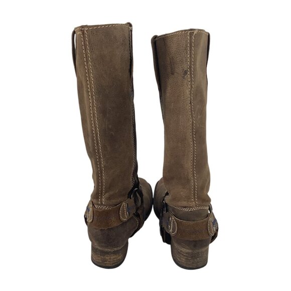 Bed Stu Women 8.5 Opal Brown Leather Bottle Opener Square Toe Distressed Cowgirl - Picture 3 of 10